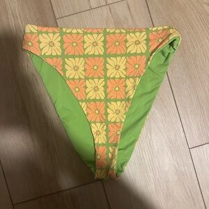 Dippin' Daisy's Floral Orange and Green Bikini Bottom